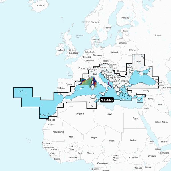 Navionics Platinum + NPEU643L Mediterranean & Black Sea - Large