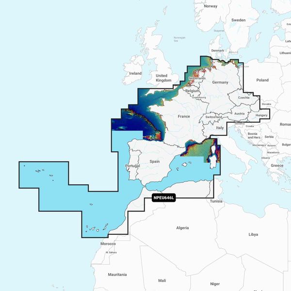 Navionics Platinum + NPEU646L Europe, Central & West - Large