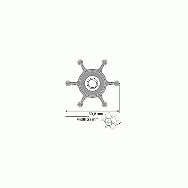 Johnson 09-824P-9 Impeller Kit for F4 and F38 Pumps (Nitrile)