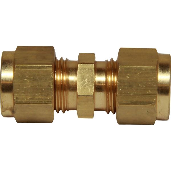 AG Brass Straight Coupling 1/4" x 1/4"