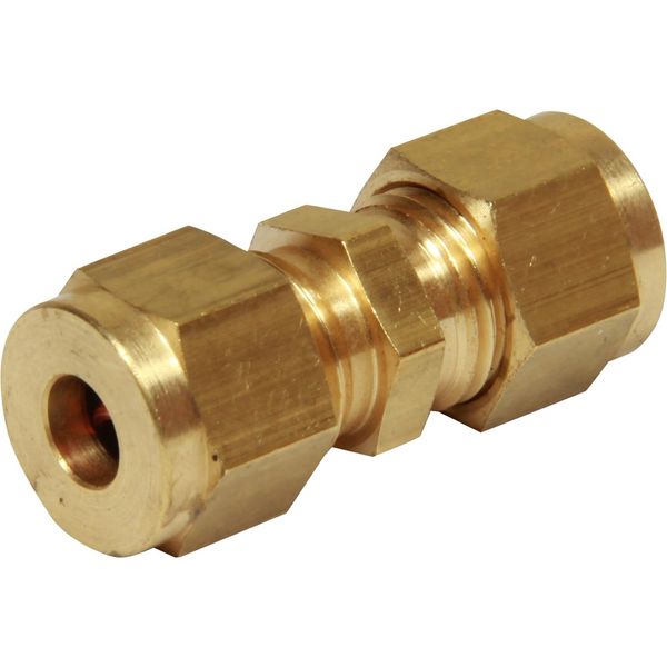 AG Brass Straight Coupling 1/4" x 1/4"