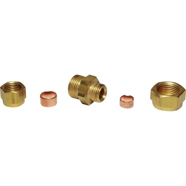 AG Brass Straight Coupling 3/8" x 5/16"