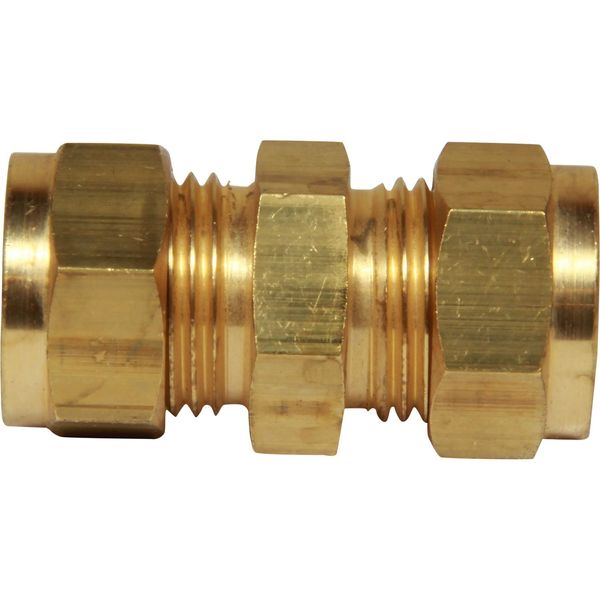 AG Brass Straight Coupling 1/2" x 1/2"