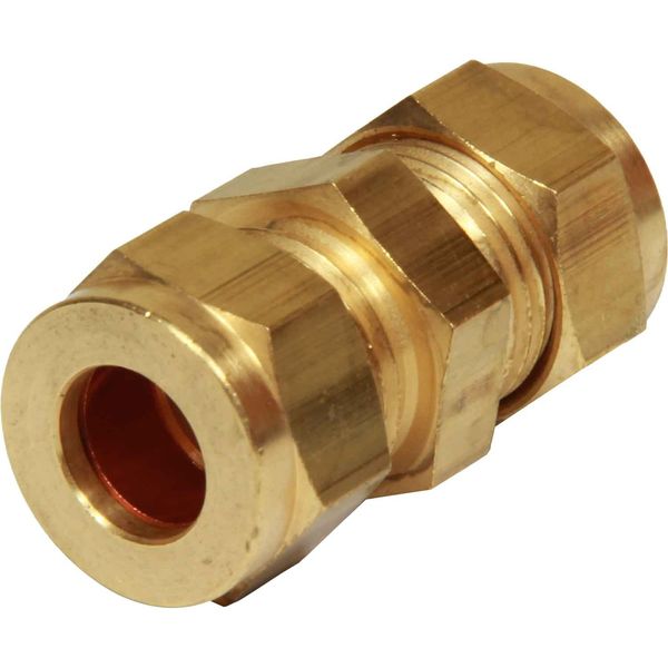 AG Brass Straight Coupling 1/2" x 1/2"