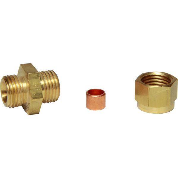 AG Brass Male Stud Coupling 1/4" x 1/4" BSP