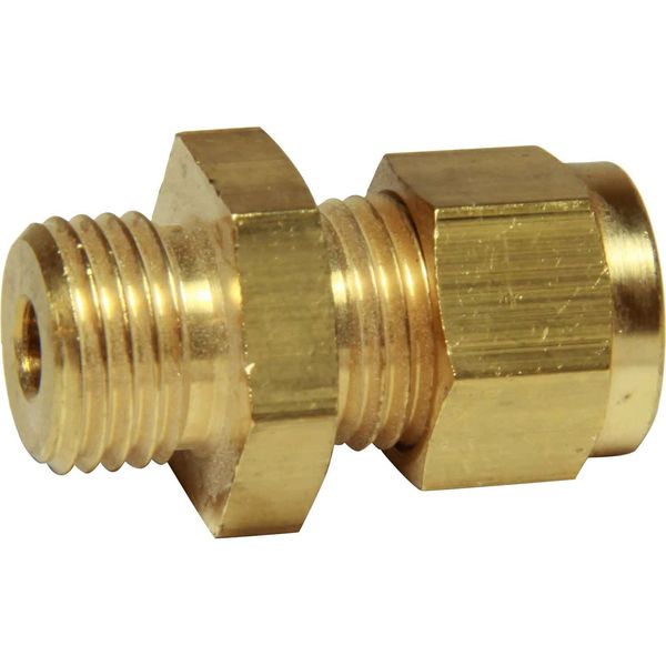 AG Brass Male Stud Coupling 1/4" x 1/4" BSP