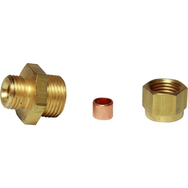 AG Brass Male Stud Coupling 1/4" x 3/8" BSP