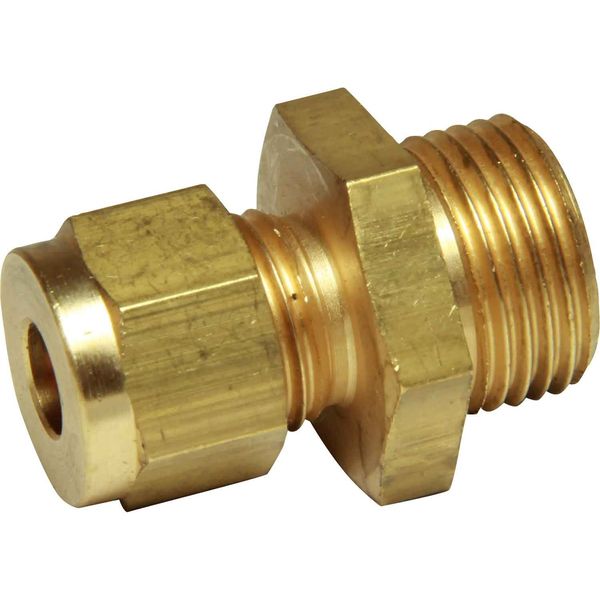 AG Brass Male Stud Coupling 1/4" x 3/8" BSP