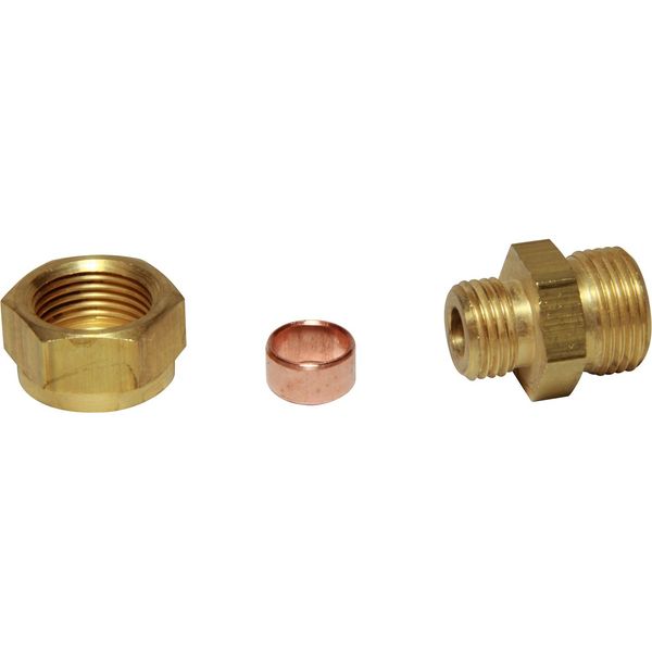 AG Brass Male Stud Coupling 3/8" x 1/4" BSP