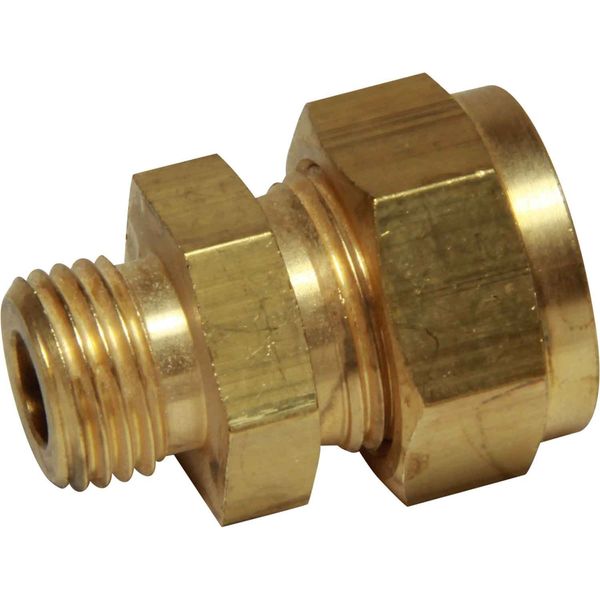 AG Brass Male Stud Coupling 3/8" x 1/4" BSP