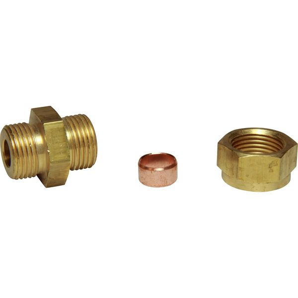 AG Brass Male Stud Coupling 3/8" x 3/8" BSP