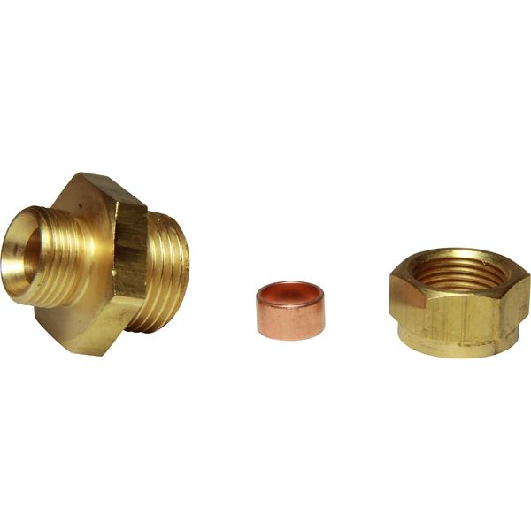 AG Brass Male Stud Coupling 3/8" x 1/2" BSP