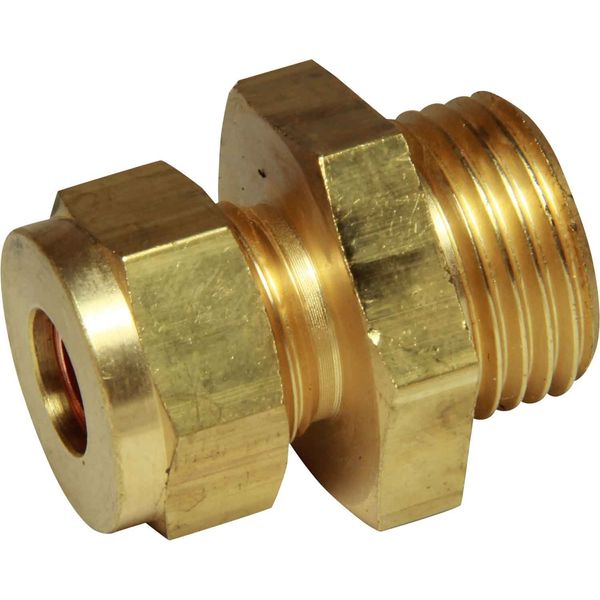 AG Brass Male Stud Coupling 3/8" x 1/2" BSP