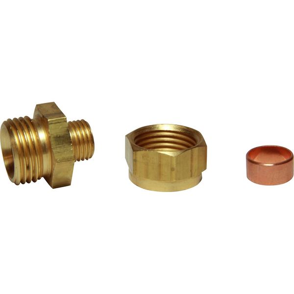 AG Brass Male Stud Coupling 1/2" x 1/4" BSP