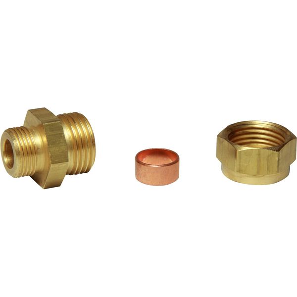 AG Brass Male Stud Coupling 1/2" x 3/8" BSP