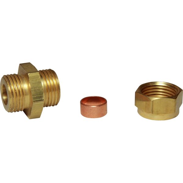 AG Brass Male Stud Coupling 1/2" x 1/2" BSP