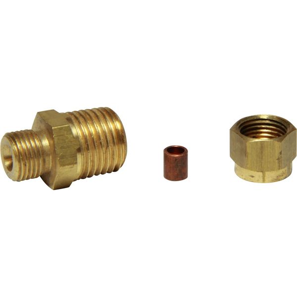 AG Brass Male Stud Coupling 1/8" x 1/4" BSP Taper