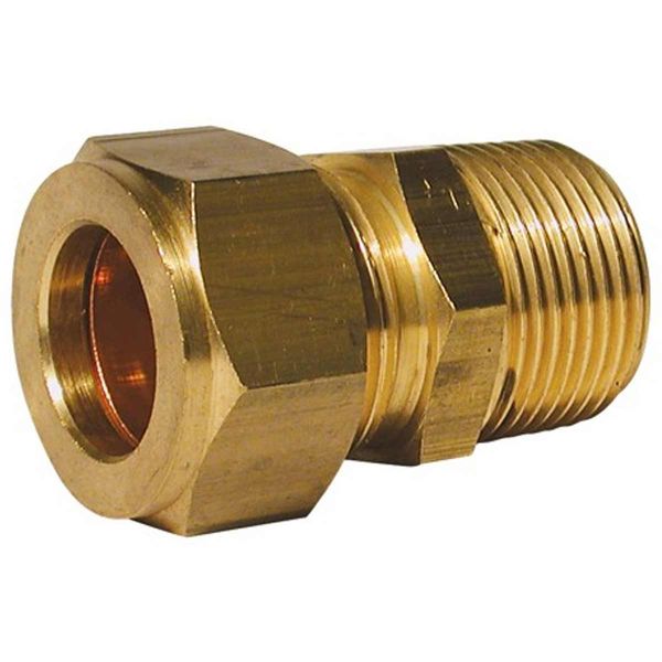 AG Brass Male Stud Coupling 3/16" x 1/4" BSP Taper