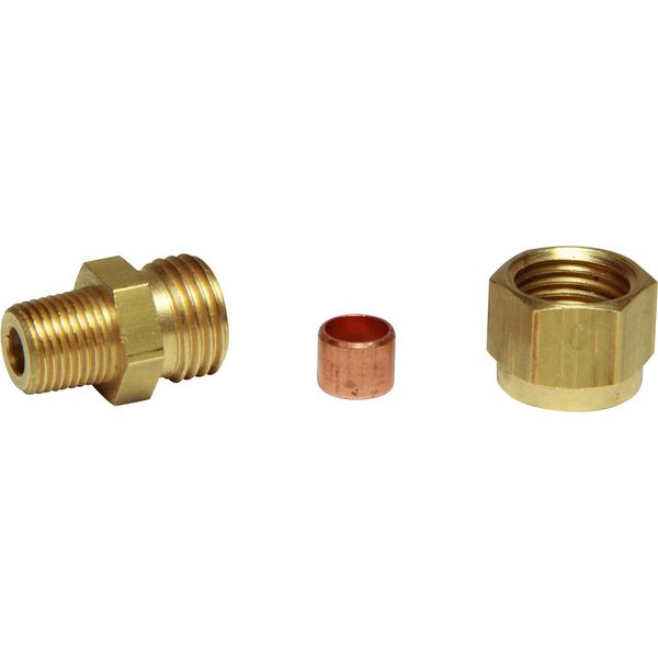 AG Brass Male Stud Coupling 1/4" x 1/8" BSP Taper