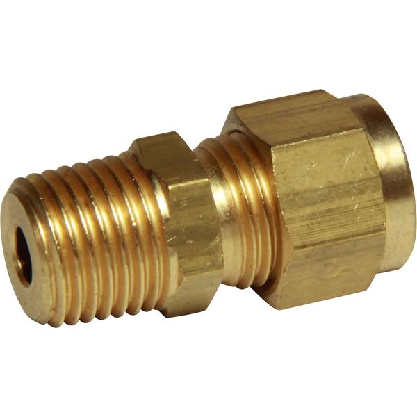 AG Brass Male Stud Coupling 1/4" x 1/4" BSP Taper