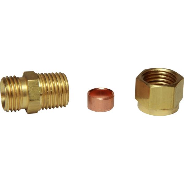 AG Brass Male Stud Coupling 5/16" x 1/4" BSP Taper