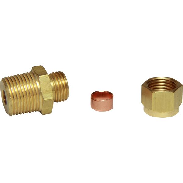 AG Brass Male Stud Coupling 5/16" x 3/8" BSP Taper