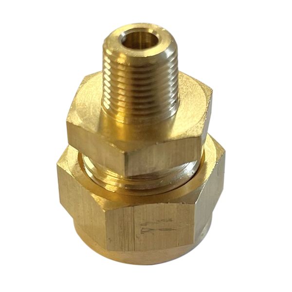 AG Brass Male Stud Coupling 3/8" x 1/8" BSP Taper