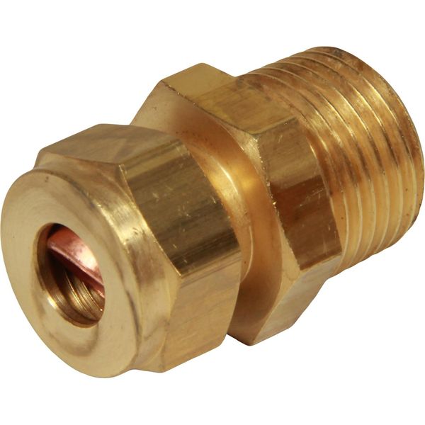 AG Brass Male Stud Coupling 3/8" x 1/2" BSP Taper