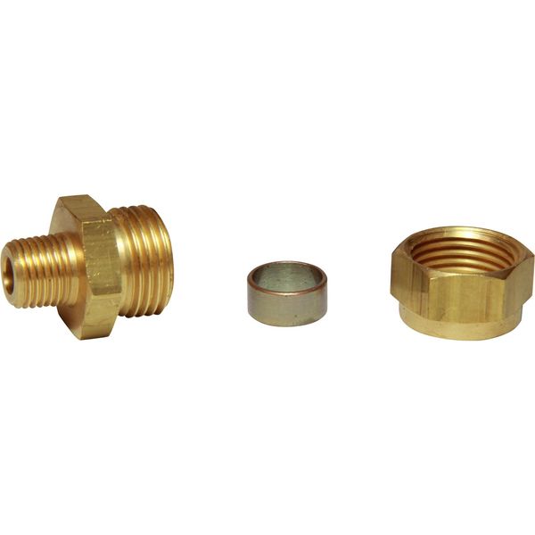 AG Brass Male Stud Coupling 1/2" x 1/4" BSP Taper