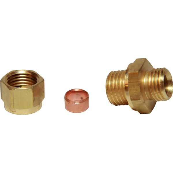 AG Brass Male Stud Coupling M14 x 1.5 x 5/16" Tube