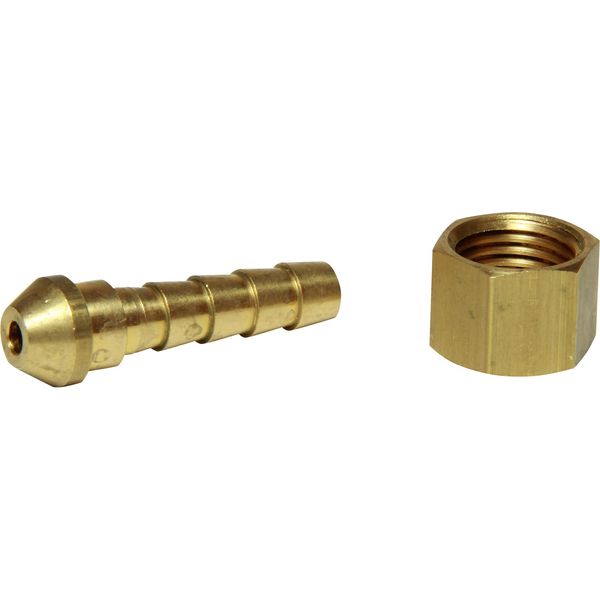 Wade Brass Hose Tail Connector 1/4" BSP Nut to 1/4" Spigot