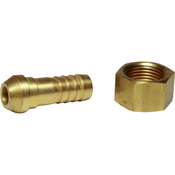 AG Brass Hose Tail Connector 3/8" BSP Nut to 3/8" Spigot