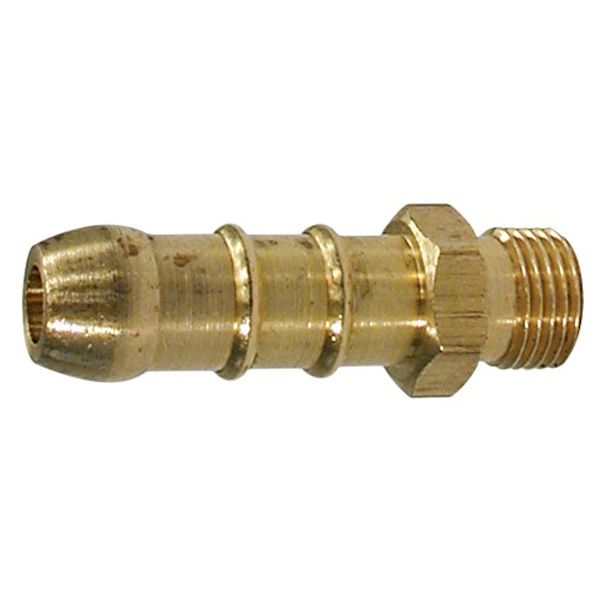 AG Brass Hose Tail Connector 1/4" BSP to 10mm Spigot