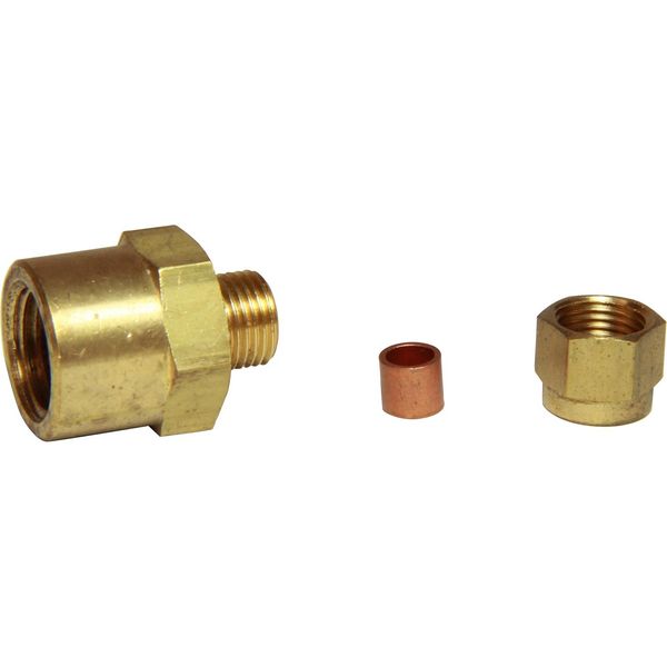 AG Brass Female Stud Coupling 3/16" - 1/4" BSP