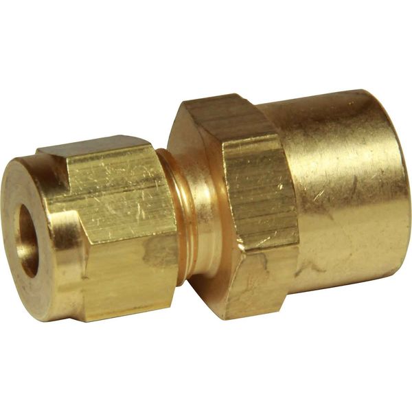 AG Brass Female Stud Coupling 1/4" - 1/4" BSP