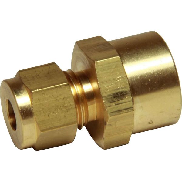 AG Brass Female Stud Coupling 1/4" - 3/8" BSP