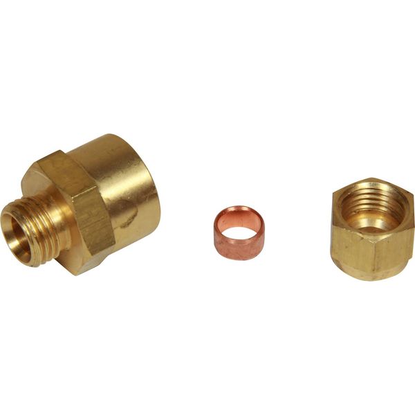 AG Brass Female Stud Coupling 5/16" - 3/8" BSP