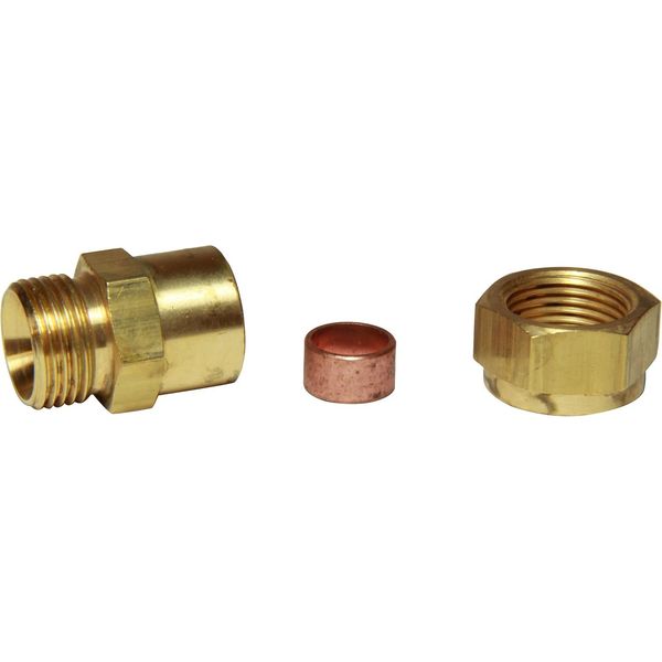 AG Brass Female Stud Coupling 3/8" - 1/4" BSP