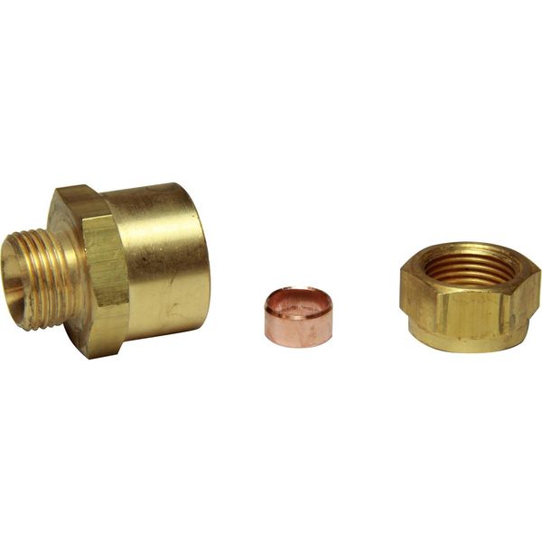 AG Brass Female Stud Coupling 3/8" - 1/2" BSP