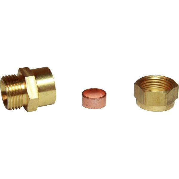 AG Brass Female Stud Coupling 1/2" - 3/8" BSP