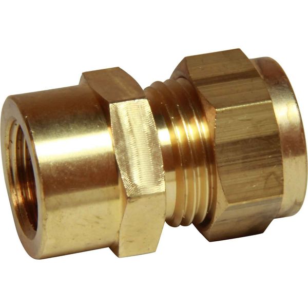 AG Brass Female Stud Coupling 1/2" - 3/8" BSP