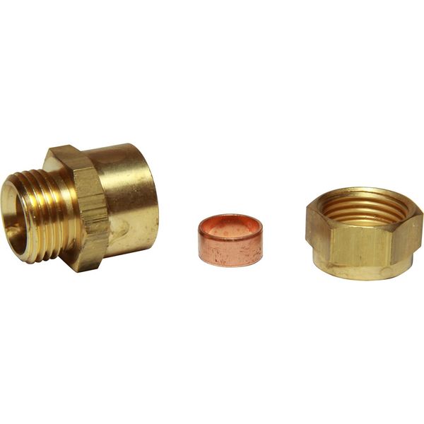 AG Brass Female Stud Coupling 1/2" - 1/2" BSP