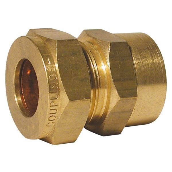 AG Brass Female Stud Coupling 1/8" - 1/4" BSP