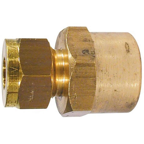 Wade Brass Female Stud Coupling 1/4" - 3/8" BSP Taper