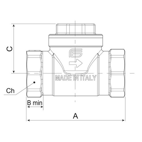 AG Swing Check Valve DZR Brass 1" BSP Female Ports