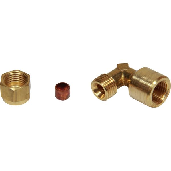 AG Brass Female Stud Elbow Coupling 1/4" x 1/4" BSP