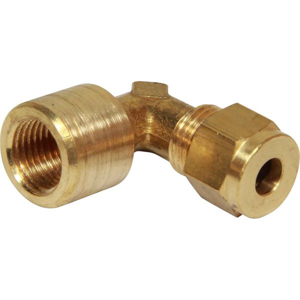 AG Brass Female Stud Elbow Coupling 1/4" x 1/4" BSP