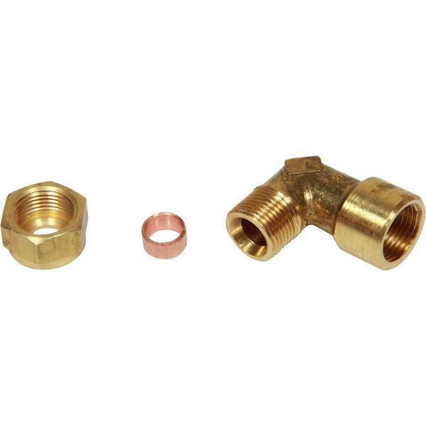 AG Brass Female Stud Elbow Coupling 3/8" x 3/8" BSP