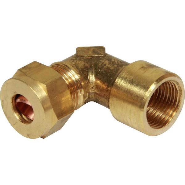 AG Brass Female Stud Elbow Coupling 3/8" x 3/8" BSP