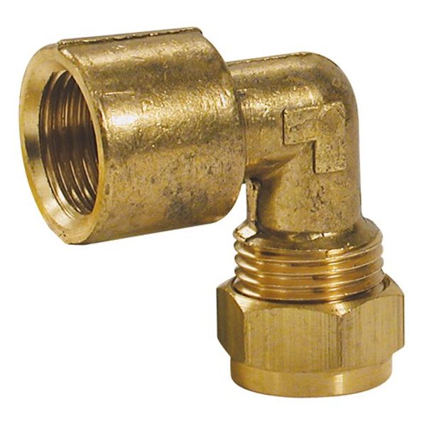 AG Brass Female Stud Elbow Coupling 3/8" x 1/2" BSP